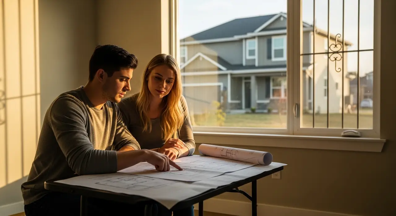 couple reviewing — consumer shopping context