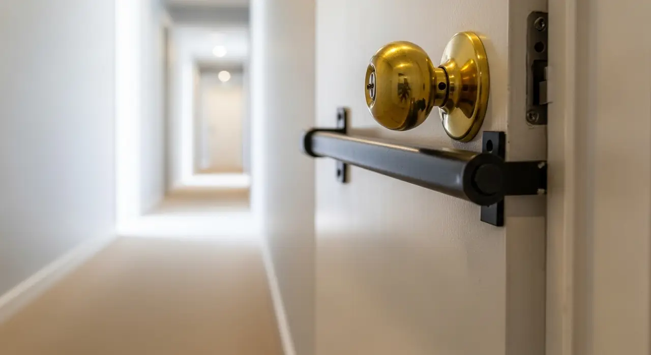door wedged jpeg — residential setting