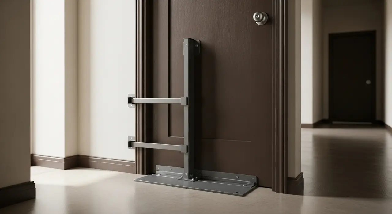 door brace hallway jpeg — residential setting
