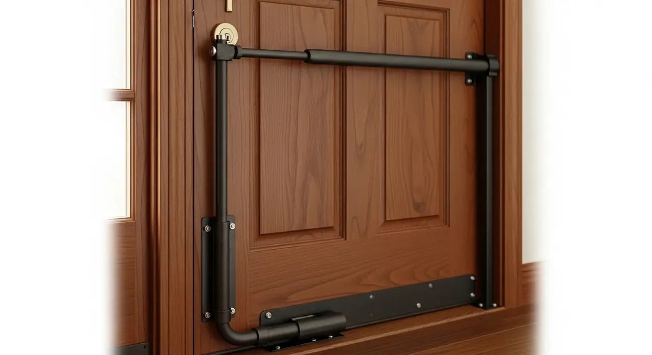 door brace installed jpeg — professional installation