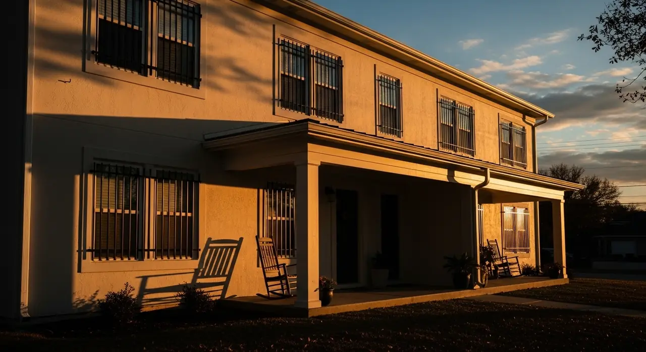 duplex shared porch — residential setting