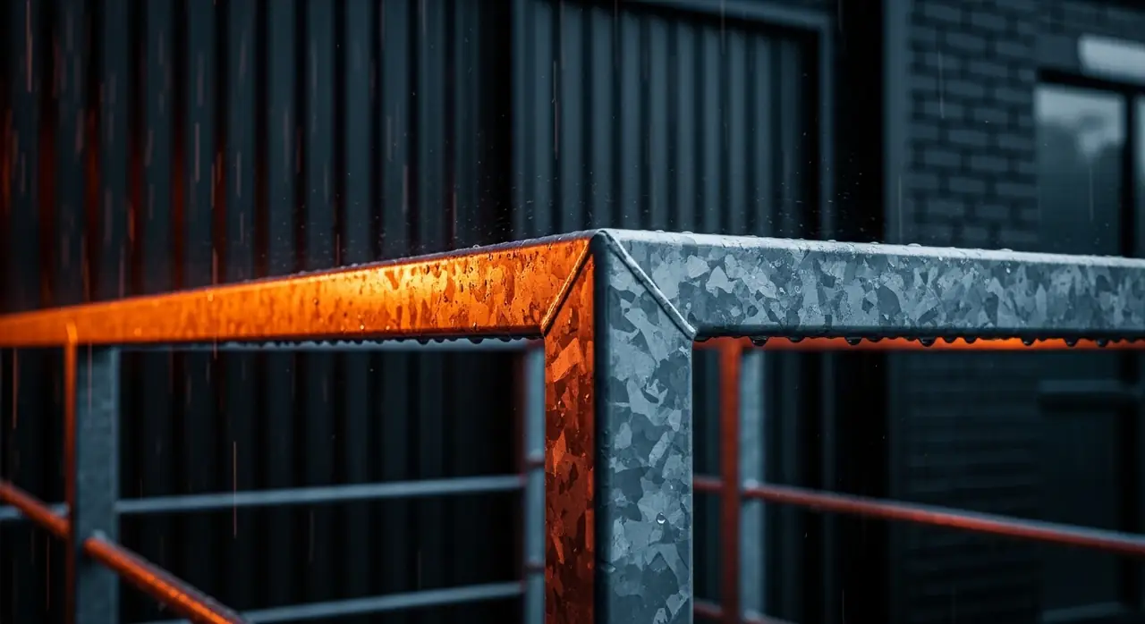 exterior rain — residential setting