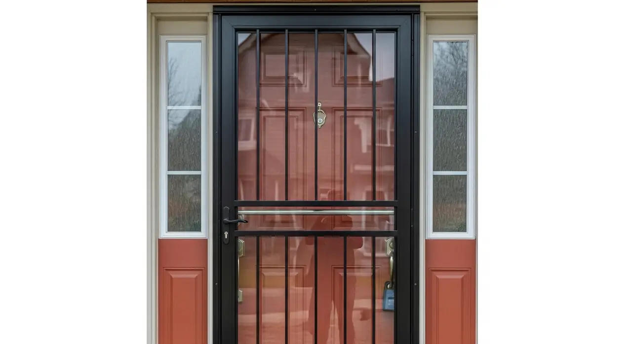 exterior storm door over front — residential setting