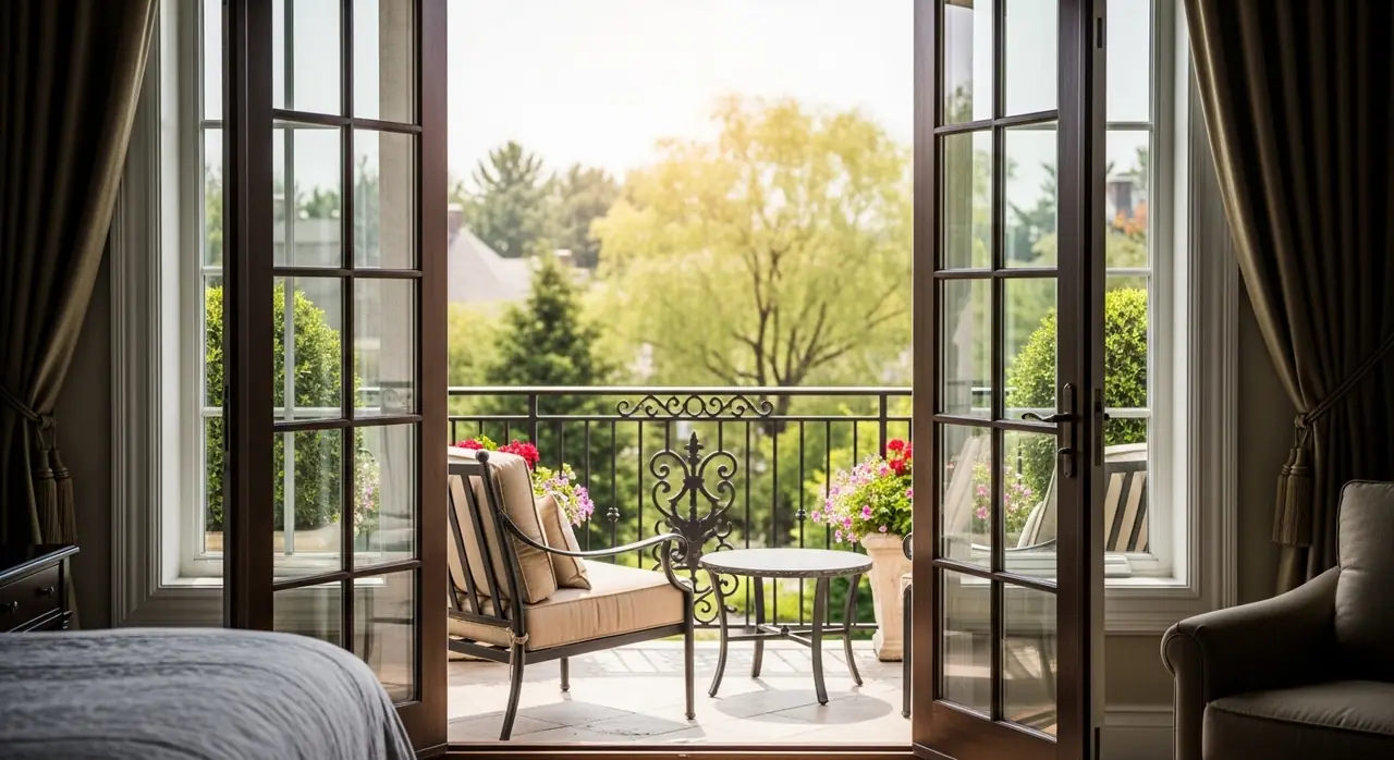 french doors balcony patio jpeg — residential setting