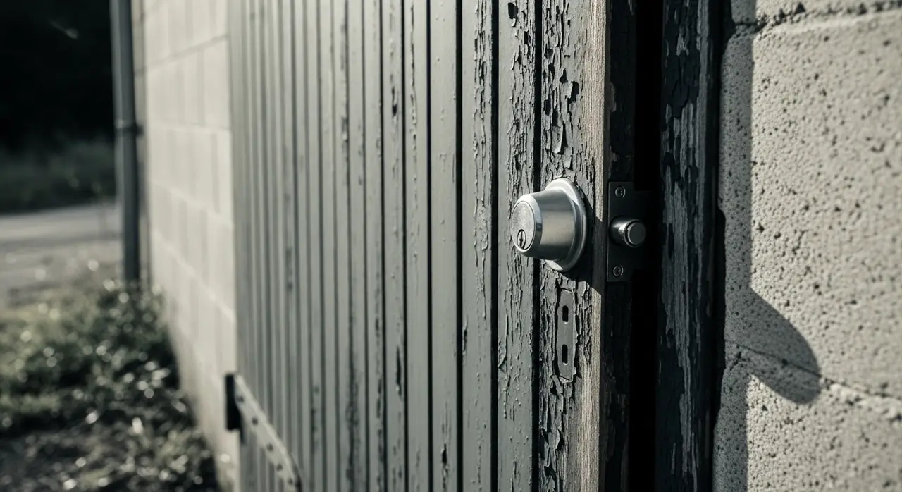 garage side door single deadbolt — professional installation