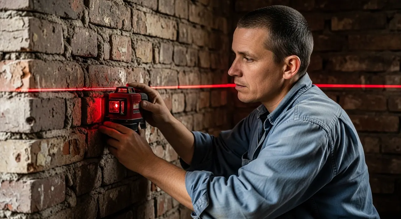 installer laser level — professional installation