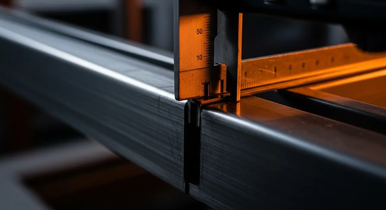 material thickness gauge measuring — professional installation