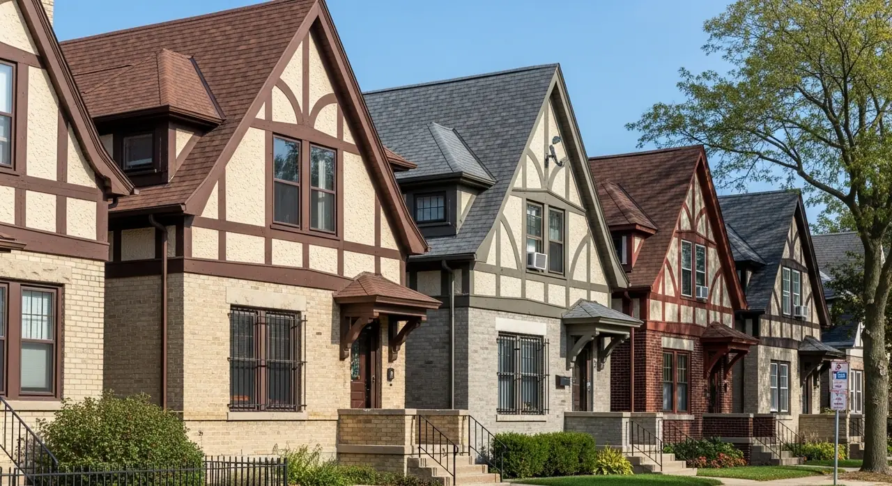 michigan tudor — residential setting