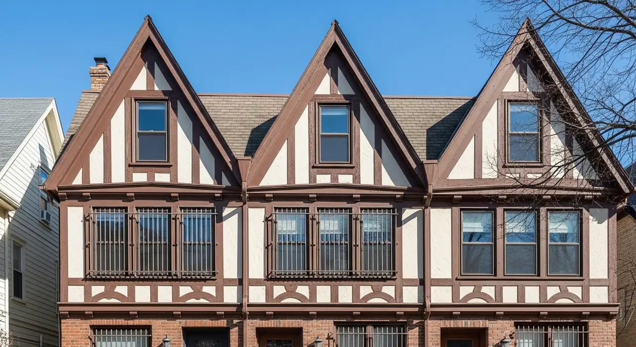 michigan tudor gables — residential setting