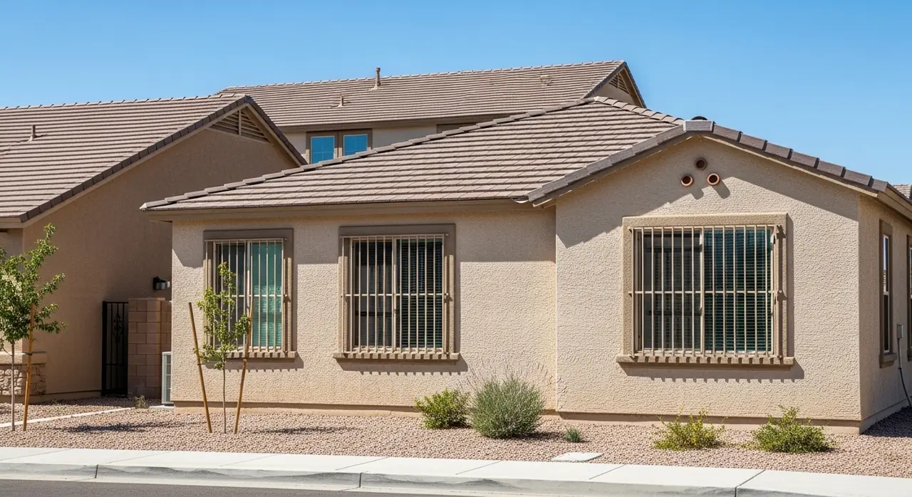 nevada stucco suburban grid — residential setting