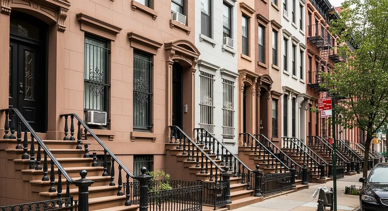 new york brownstones securi — residential setting