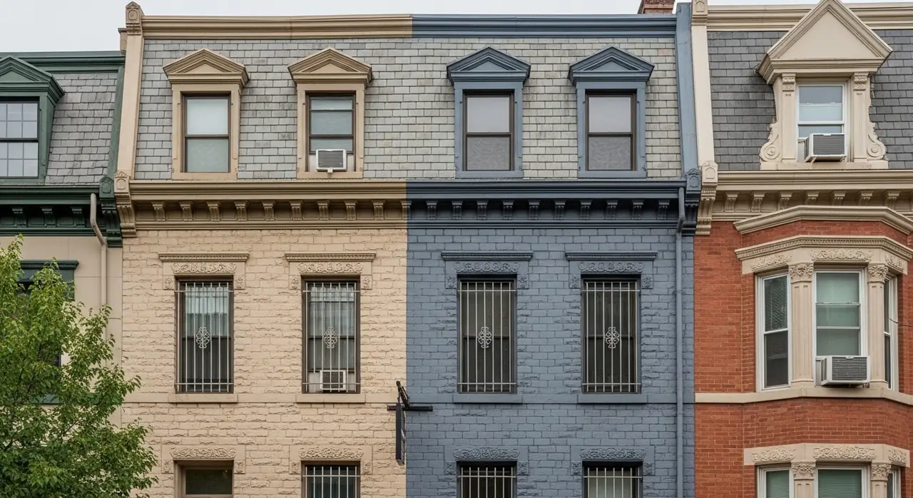 new york victorian facade — residential setting