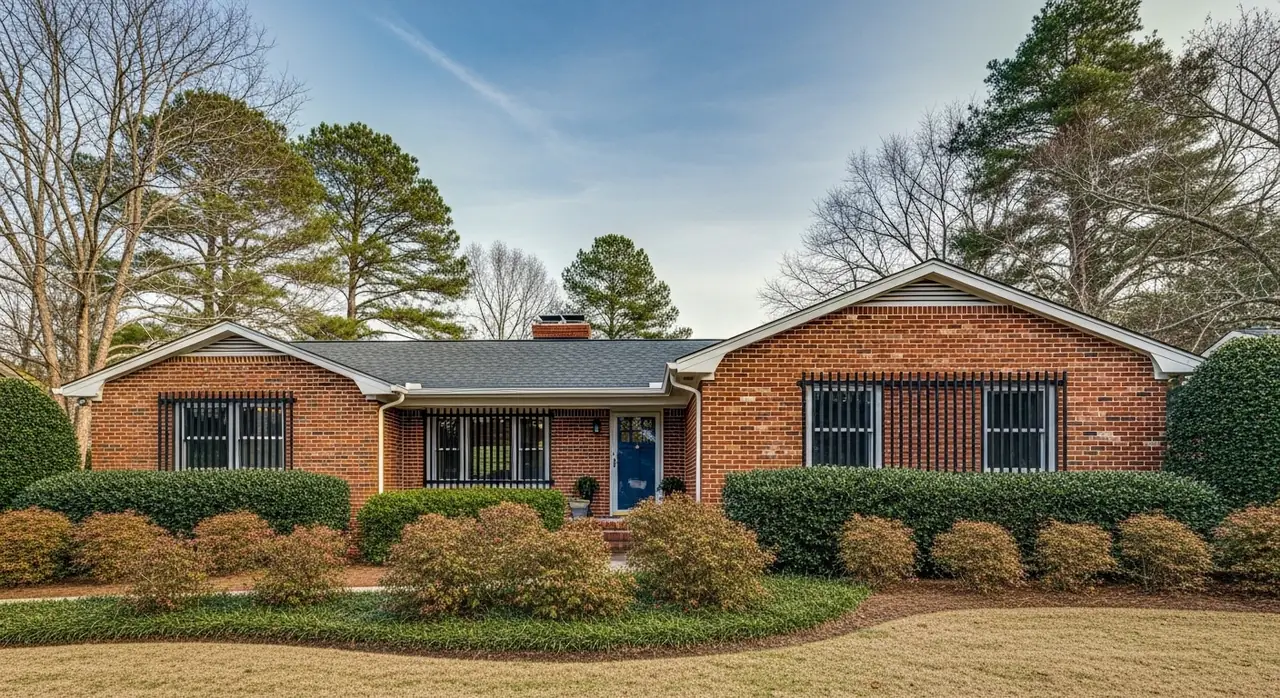 north carolina ranch facade — residential setting