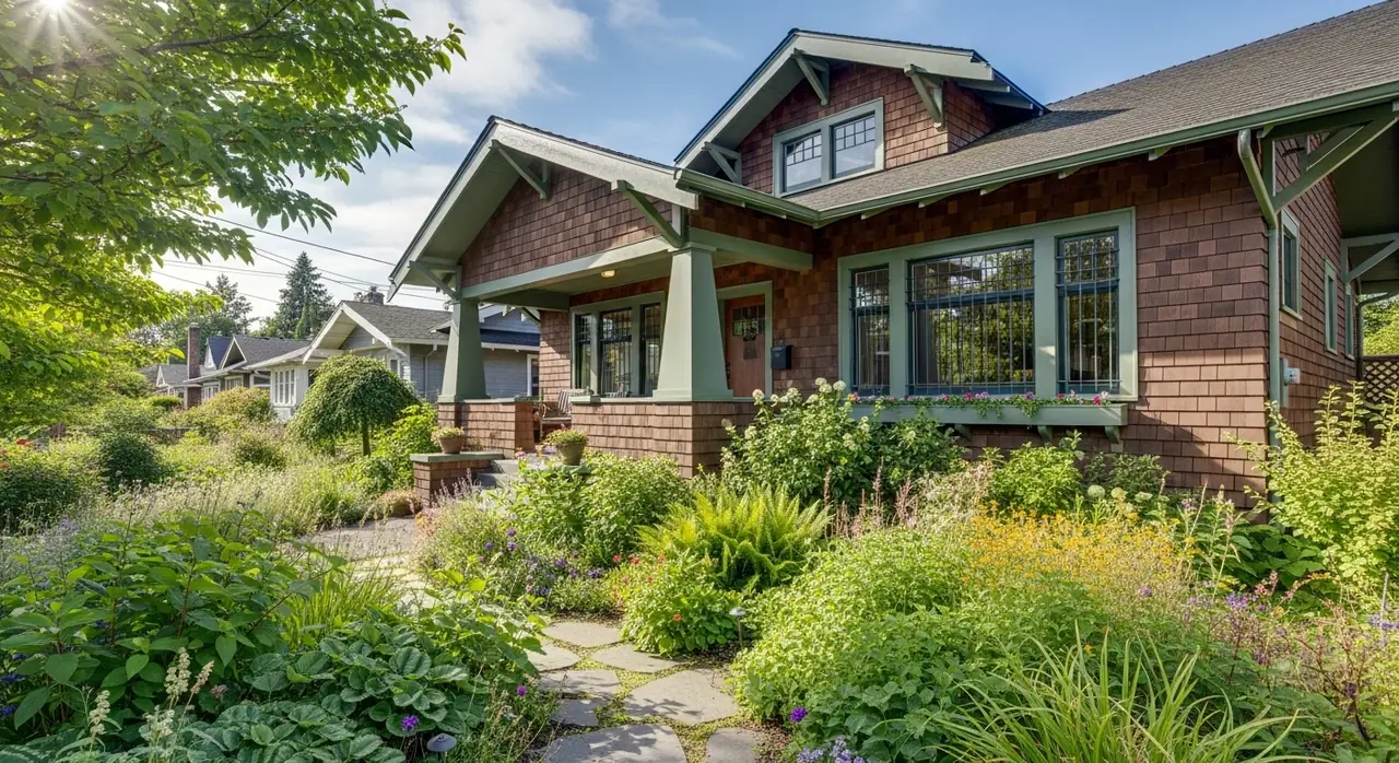oregon craftsman bungalow native — residential setting