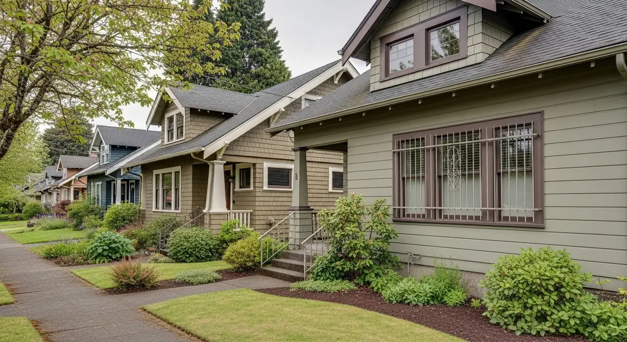 oregon craftsman bungalows — residential setting
