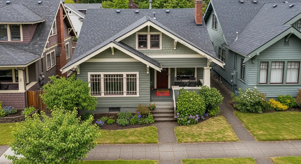 oregon craftsman bungalows — residential setting