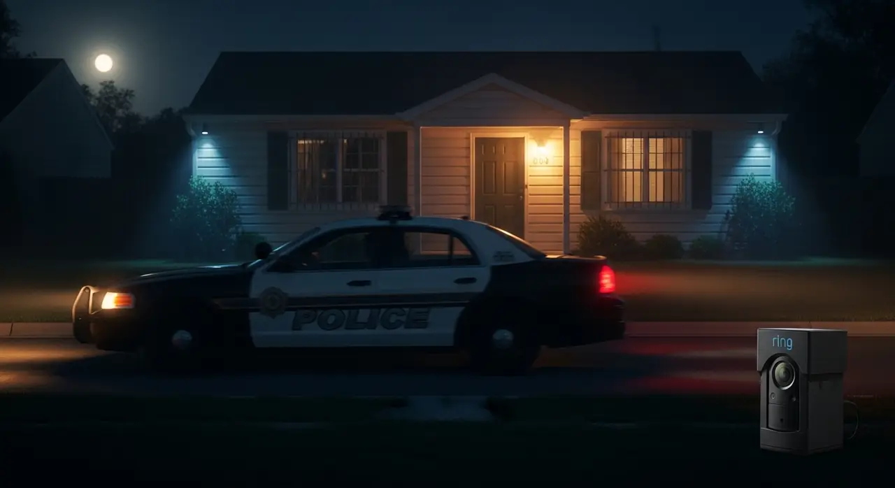patrol car passing house jpeg — security context