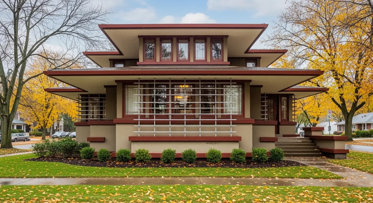 prairie style street jpeg — residential setting