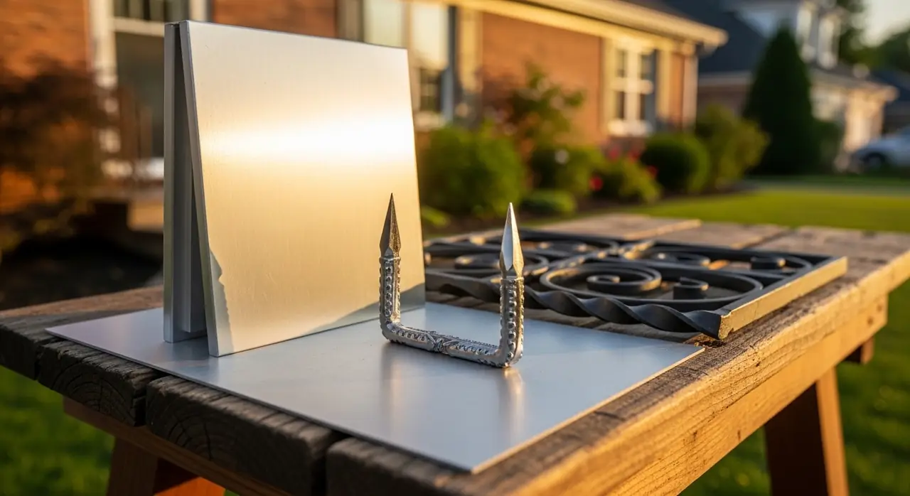 three metal display — material quality detail