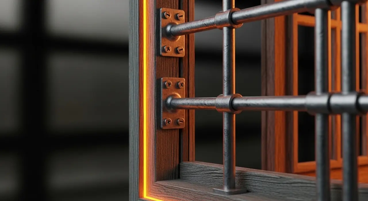 wood frame — security context